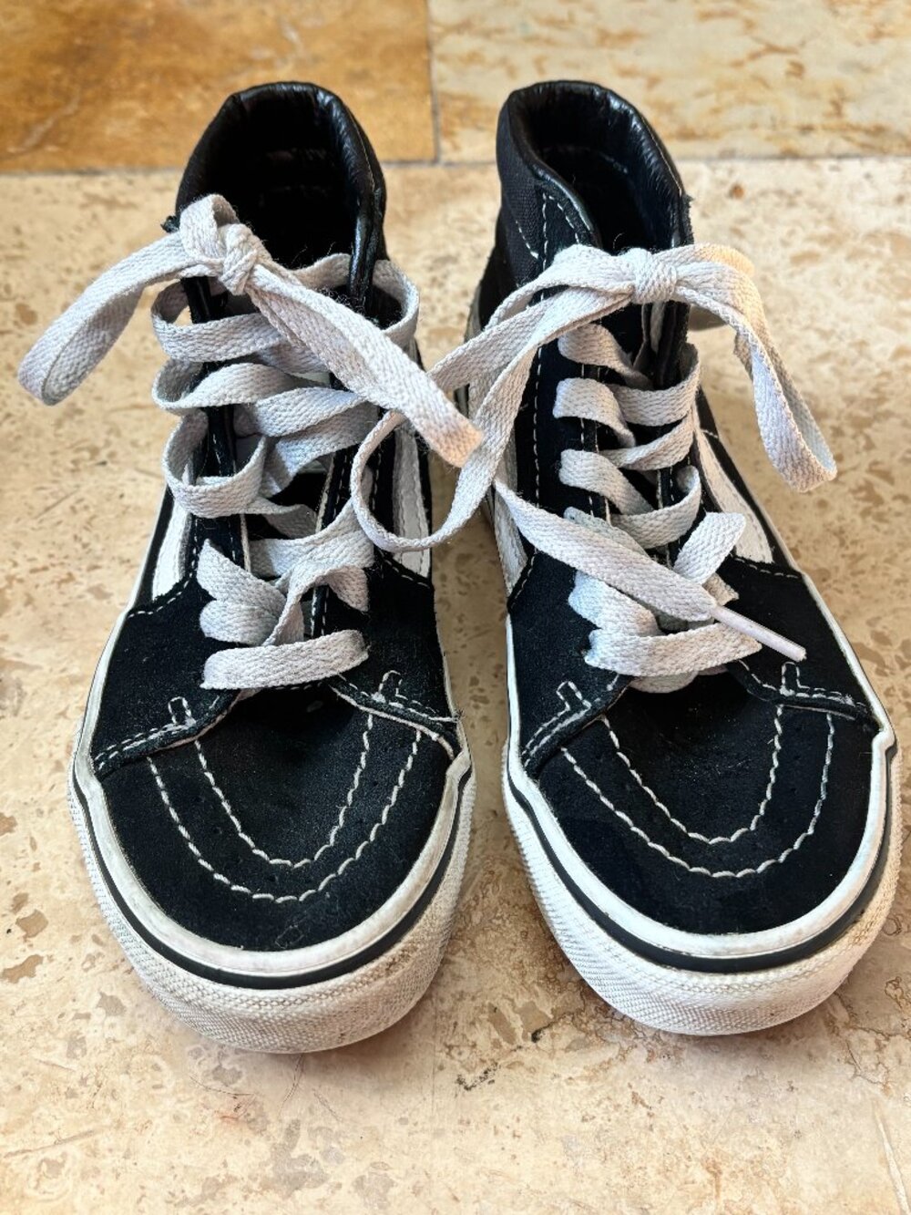Vans Sk8-Hi Kids Black White Classic High Top Sneakers Size 12.5